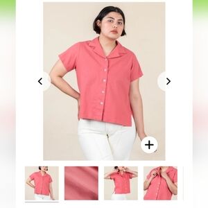 Big Bud Press Pantry Button Up- Raspberry Sorbet